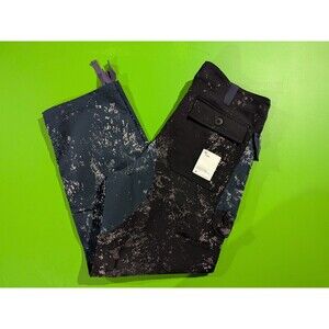 Wasted Collective Cargo Pants Hiking Black Blue Camo Large Japan Made NWOT